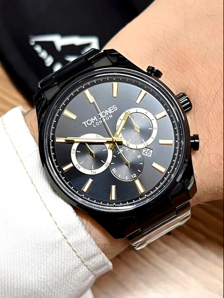 Tom Jones Çelik Kordon Tasarım Kadran  30 Mt Suya Dayanıklı Erkek Kol Saati EJT1.2298.04 - Resim 3