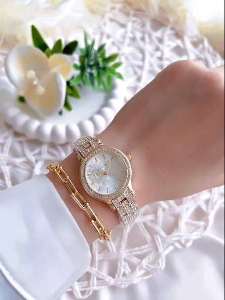 Coliseum Özel Tasarım Vintage Seri Kadın Kol Saati+ Bileklik Hediyeli CL8732.M6 - Resim 2