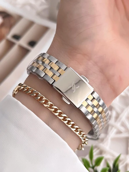 Daniel Klein Çelik Kordon 30 Mt Suya Dayanıklı Kadın Kol Saati+Bileklik BFG.13877.X6 - Resim 3