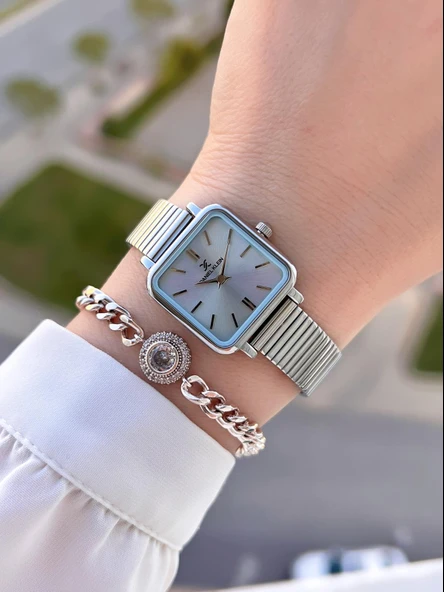 Daniel Klein Çelik Kordon Köşeli Kasa 2 Yıl Garantili Bileklik Hediyeli Kadın Kol Saat BFG.10835.3 - Resim 2