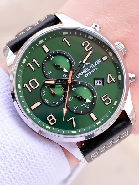 Daniel Klein Çelik Kordon & Deri Kordonlu İç Fonksiyonları Aktif 3 Atm Erkek Kol Saati BCK.10737.Y3 - 2