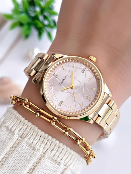 Coliseum Özel Tasarım Vintage Seri Kadın Kol Saati+ Bileklik Hediyeli CL8369.M7 ürün görseli