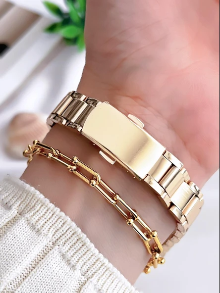 Coliseum Özel Tasarım Vintage Seri Kadın Kol Saati+ Bileklik Hediyeli CL8365.BM1 - Resim 3