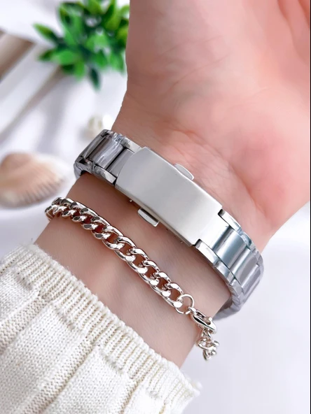 Coliseum Özel Tasarım Vintage Seri Kadın Kol Saati+ Bileklik Hediyeli CL8365.BM6 - Resim 3