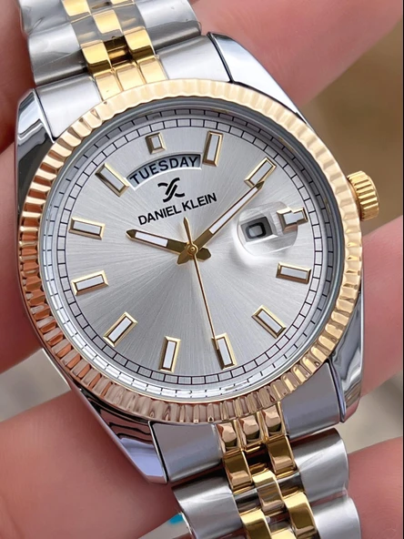 Daniel Klein Takvimli Kadran Rolex Kasa 30 Mt Suya Dayanıklı 2 Yıl Garantili Erkek Kol Saati 10010F6 - Resim 3