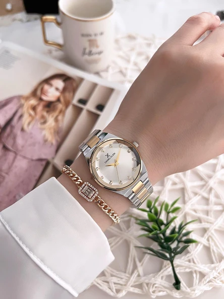 Daniel Klein Çelik Kordon 30 Mt Suya Dayanıklı Kadın Kol Saati+Bileklik BFG.10041.X3 - Resim 2