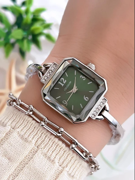 Coliseum Özel Tasarım Vintage Seri Kadın Kol Saati+ Bileklik Hediyeli CL8458.M8 ürün görseli