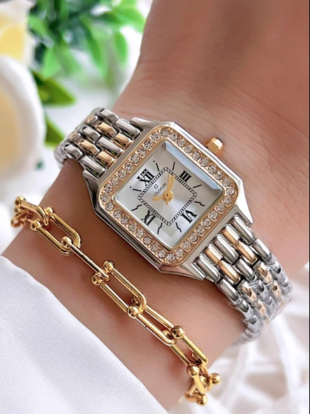 Coliseum Özel Tasarım Vintage Seri Kadın Kol Saati+ Bileklik Hediyeli LC8458.B3 ürün görseli