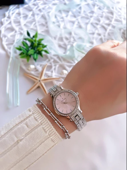 Coliseum Özel Tasarım Vintage Seri Kadın Kol Saati+ Bileklik Hediyeli CL8732.M4 - Resim 2