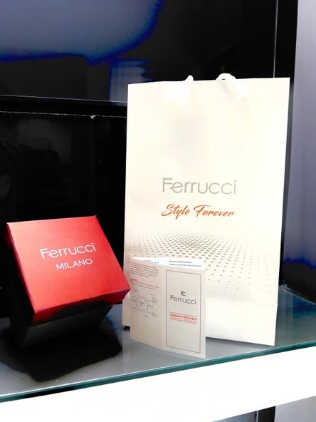 Ferrucci Çelik Kordon İyon Kaplama Özel Kasa 30 Mt Suya Dayanıklı Kadın Kol Saati+Bileklik K.03367.6 - Resim 4