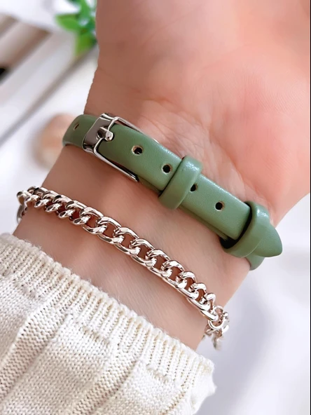 Coliseum Deri Kordon Vintage Seri Kadın Kol Saati+Bileklik Hediyeli CL8368.BM2 - 3