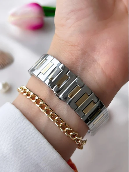 Daniel Klein Çelik Kordon 30 Mt Suya Dayanıklı Kadın Kol Saati+Bileklik BFG.10734X5 - Resim 3