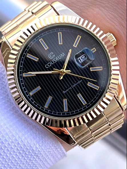 Coliseum Çelik Kordon Takvimli Kadran Kutulu Seri Erkek Kol Saati FT.AAS.I012