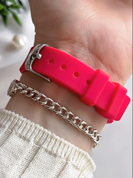 Coliseum Silikon Kordon Vintage Seri Kadın Kol Saati+Bileklik Hediyeli CL.8365.BM7 - Resim 3