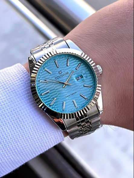 Coliseum Çelik Kordon Takvimli Kadran Kutulu Seri Erkek Kol Saati FT.AAS.I004 - Resim 2