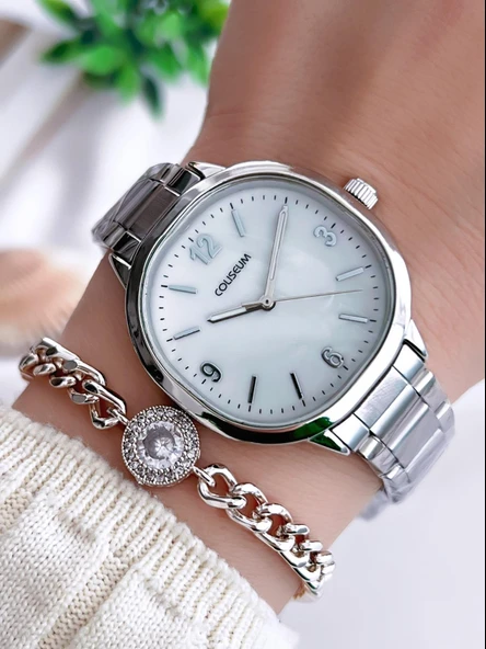 Coliseum Özel Tasarım Vintage Seri Kadın Kol Saati+ Bileklik Hediyeli CL8365.BM6 ürün görseli