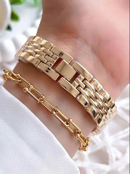 Coliseum Özel Tasarım Vintage Seri Kadın Kol Saati+ Bileklik Hediyeli CL8709.M3 - Resim 2