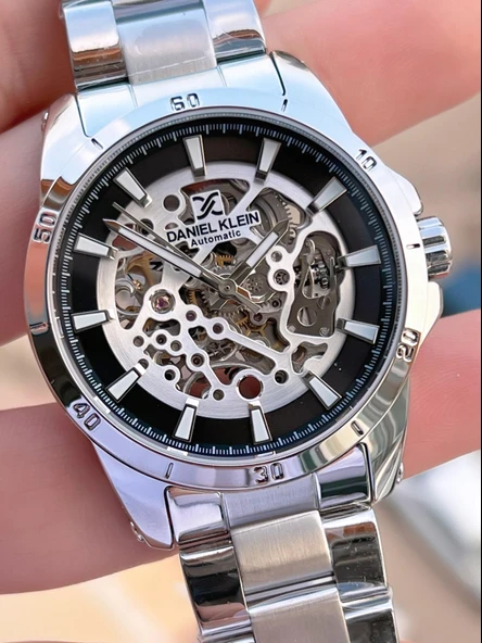 Daniel Klein Otomatik Ve Manuel Kurma Özellikli 30 Mt Suya Dayanıklı Erkek Kol Saat FDK.10783.F2 - Resim 5