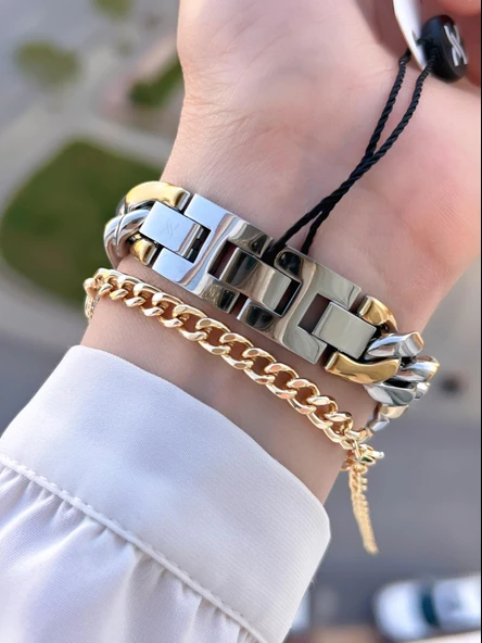 Daniel Klein Çelik Kordon 2 Yıl Garantili 3 Atm Suya Dayanıklı+Bileklik Kadın Kol Saati BFG.13717.3 - Resim 3