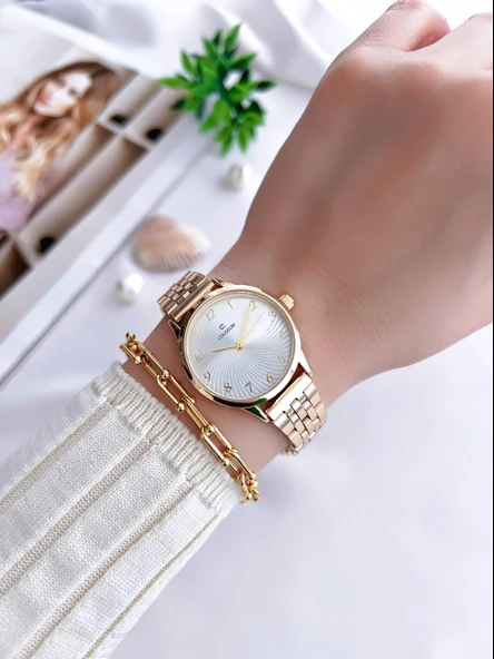 Coliseum Özel Tasarım Vintage Seri Kadın Kol Saati+ Bileklik Hediyeli CL8698.BM1 - Resim 2