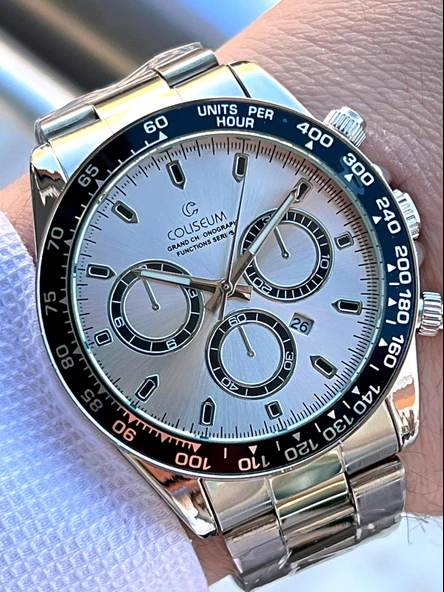 Coliseum Çelik Kordon Takvimli Kadran Kutulu Seri Erkek Kol Saati FT.CLS.E8743.G ürün görseli