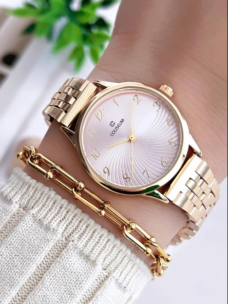 Coliseum Özel Tasarım Vintage Seri Kadın Kol Saati+ Bileklik Hediyeli CL8698.BM4 ürün görseli