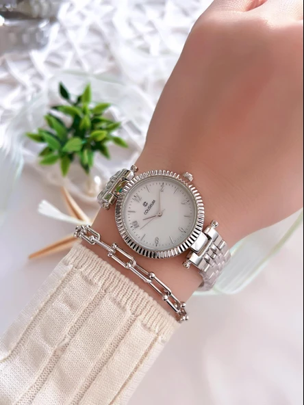 Coliseum Özel Tasarım Vintage Seri Kadın Kol Saati+ Bileklik Hediyeli CL8709.M4 - Resim 2