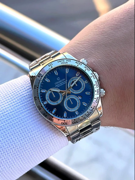 Coliseum Çelik Kordon Takvimli Kadran Kutulu Seri Erkek Kol Saati FT.CLS.E8743.L - Resim 2