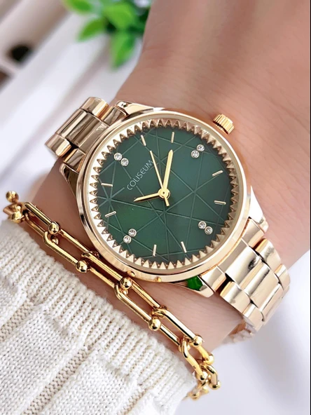 Coliseum Özel Tasarım Vintage Seri Kadın Kol Saati+ Bileklik Hediyeli CL8369.M8 ürün görseli