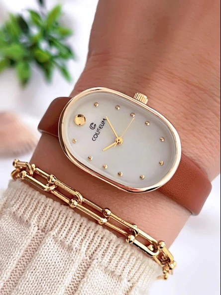 Coliseum Deri Kordon Vintage Seri Kadın Kol Saati+Bileklik Hediyeli CL8104.BM1 ürün görseli