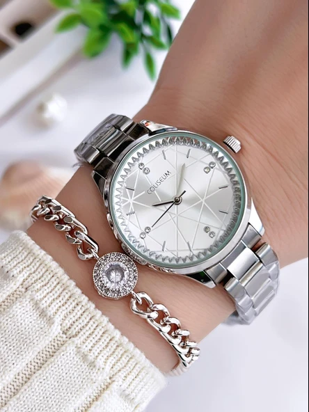 Coliseum Özel Tasarım Vintage Seri Kadın Kol Saati+ Bileklik Hediyeli CL8369.M1 ürün görseli