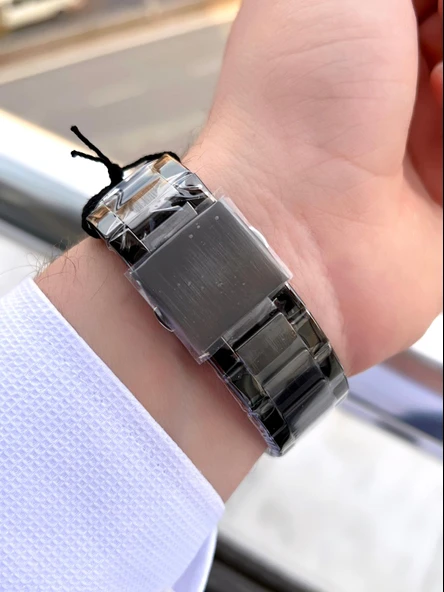 Ferrucci Çelik Kordon İyon Kaplama Takvimli Kadran 30 Mt Suya Dayanıklı Erkek Kol Saati - Resim 4