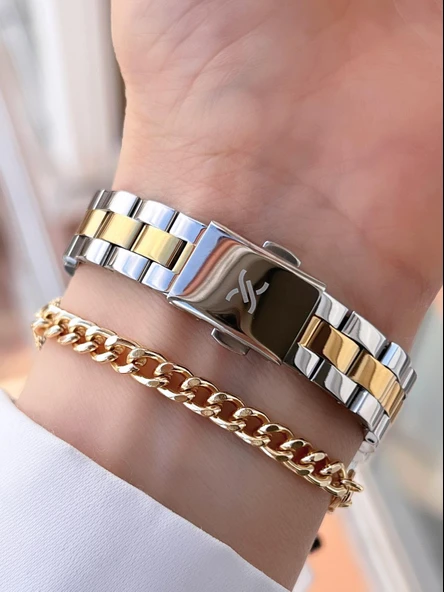 Daniel Klein Kristal Kesme Camlı Çelik Kordon 3Atm Suya Dayanıklı Kadın Kol Saati+Bileklik F13954.M4 - Resim 3