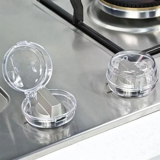 Isıya Dayanıklı Plastik Ocak Düğme Koruyucu Düğme Kilidi Emniyet Düzeneği - Resim 3