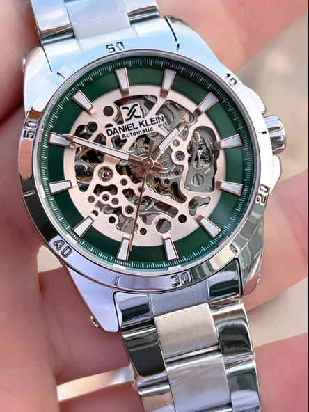 Daniel Klein Otomatik Ve Manuel Kurma Özellikli 30 Mt Suya Dayanıklı Erkek Kol Saat FDK.10783.F3 - Resim 4