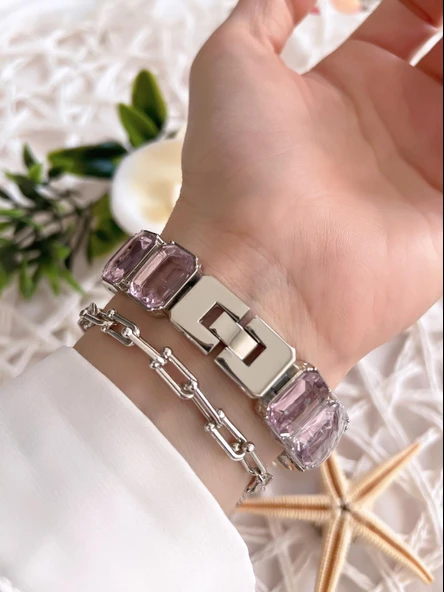 Coliseum Özel Tasarım Vintage Seri Taşlı Kordon Model Kadın Kol Saati+Bileklik Hediyeli CL8888.S06 - 3