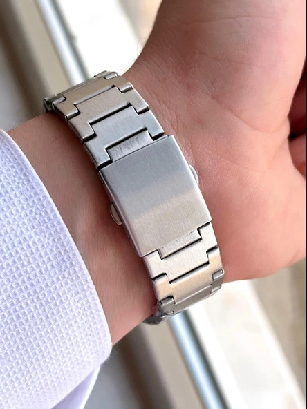 Captiva Çelik Kordon Takvimli Kadran Kutulu Seri Erkek Kol Saati C01.ES01 - Resim 4