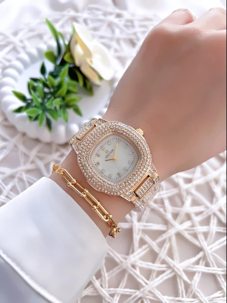 Coliseum Özel Tasarım Vintage Seri Kadın Kol Saati+ Bileklik Hediyeli CL8460.M1 - Resim 2