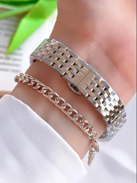 Ferrucci Çelik Kordon İyon Kaplama Kasa 30 Mt Suya Dayanıklı Kadın Kol Saati+Bileklik MF.1.01110.3 - Resim 3