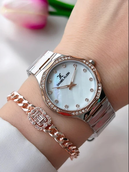 Daniel Klein Çelik Kordon 30 Mt Suya Dayanıklı Kadın Kol Saati+Bileklik BFG.10734X5 ürün görseli