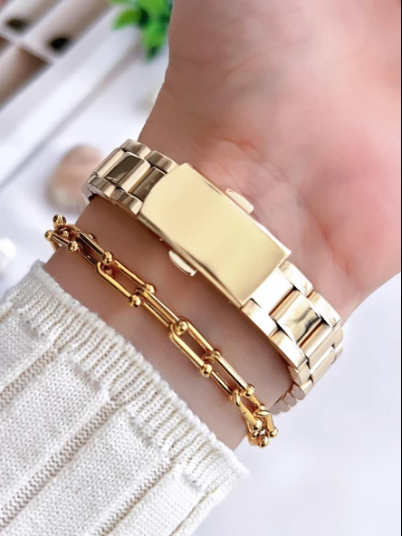 Coliseum Özel Tasarım Vintage Seri Kadın Kol Saati+ Bileklik Hediyeli CL8369.M5 - Resim 3