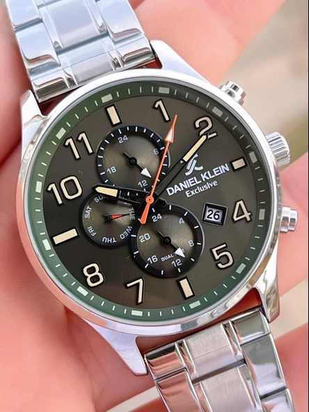 Daniel Klein Çelik Kordon & Deri Kordonlu İç Fonksiyonları Aktif 3 Atm Erkek Kol Saati BCK.10737.Y6 - Resim 5