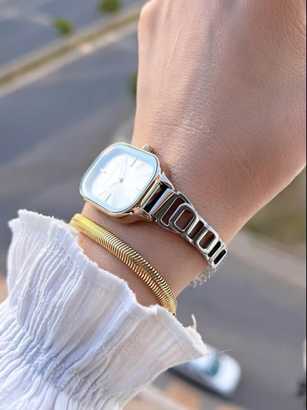 U.S.POLO ASSN Çelik Kordon 3 Atm Suya Dayanıklı Kadın Kol Saati+Bileklik Hediyeli USPA.2111.M04 - Resim 2