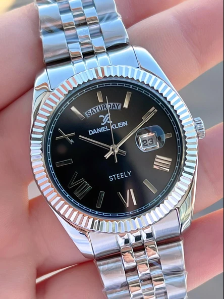 Daniel Klein Takvimli Kadran Rolex Kasa 30 Mt Suya Dayanıklı 2 Yıl Garantili Erkek Kol Saati FG.DK14026.1 - Resim 3