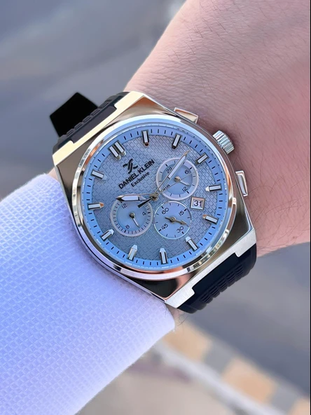 Daniel Klein Silikon Kordon İç Fonksiyonları Aktif 2 Yıl Garantili Erkek Kol Saati FG.DK10676.5 - Resim 2