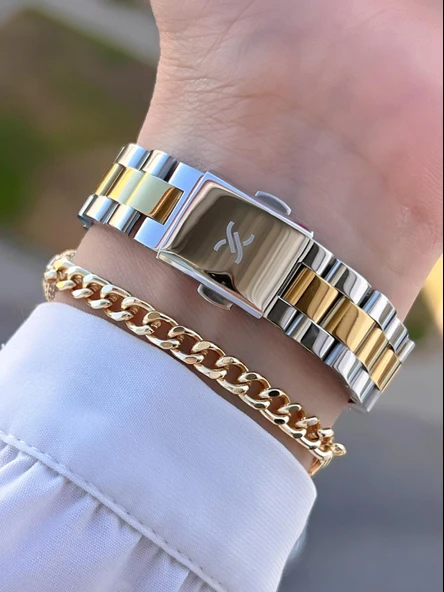 Daniel Klein Çelik Kordon 30 Mt Suya Dayanıklı Kadın Kol Saati+Bileklik BYN.10728.M3 - Resim 3