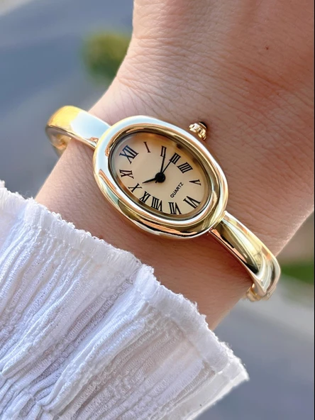 Coliseum Çelik Kordon Cartier Model Elips (Oval) Tasarım Kadın Kol Saati FG.CRT.001 ürün görseli