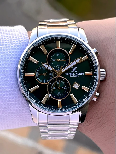 Daniel Klein Çelik Kordon Kronometreli Kadran Tasarımı 3 Atm Suya Dayanıklı Erkek Kol Saati 10602.10 - Resim 3