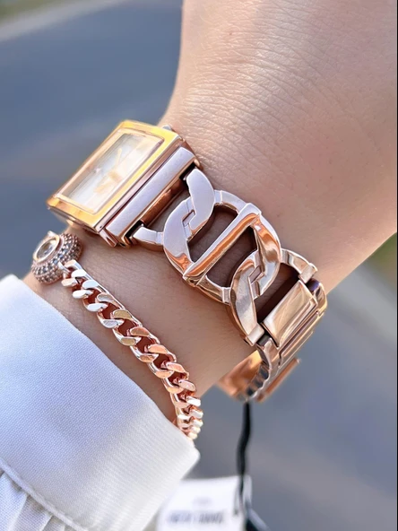 Daniel Klein Çelik Kordon 30 Mt Suya Dayanıklı 2 Yıl Garantili Kadın Kol Saati+Bileklik BYN.13959.6 - Resim 2