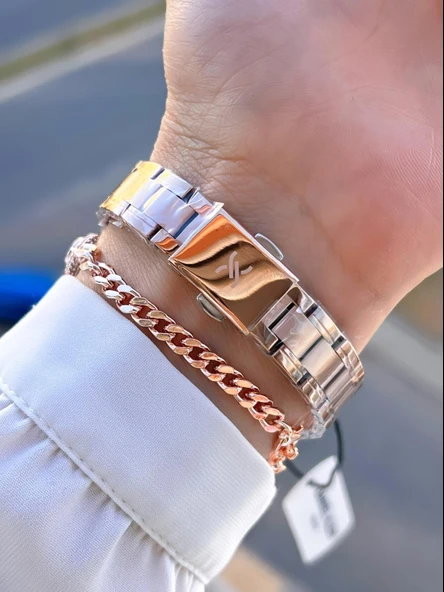 Daniel Klein Çelik Kordon 30 Mt Suya Dayanıklı 2 Yıl Garantili Kadın Kol Saati+Bileklik BYN.10816.6 - Resim 3